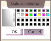 Normal mode of the HildonColorSelector