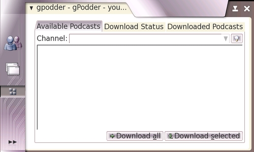 gPodder using HildonProgram and HildonWindow